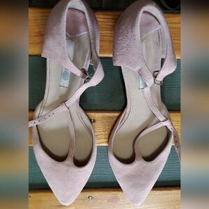 Boden Blush Suede Heels